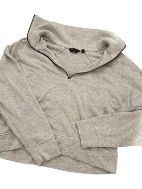 ☑️Danskin Women’s Oversized Slouchy Fit Gray Quarter Zip Minimalist Sweatshirt L